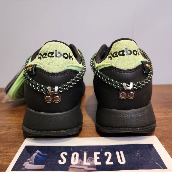 Reebok x Pleasures Classic Leather Trail Neon Mint Men's 9.5 NWOB H06244 - Picture 6 of 12